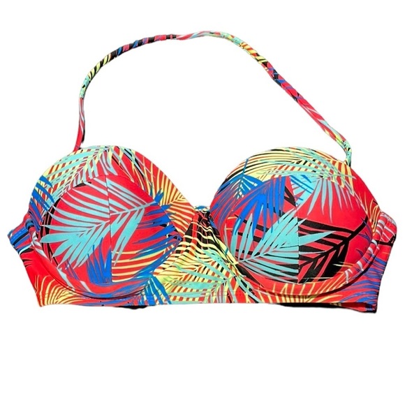 FOREVER 21 tropical padded bikini top in size 34B - Picture 1 of 9